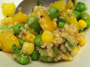 Quinoa Edamame Corn Salad...pretty, right?